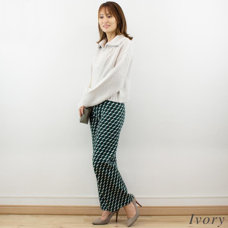 起毛糸ハーフジップニット | A.NATALY | 詳細画像4 