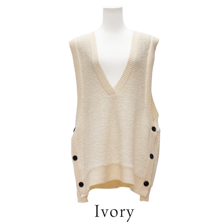 ブークレサイドボタンベスト | A.NATALY | 詳細画像10 