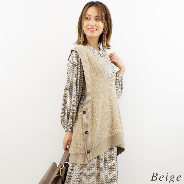 ブークレサイドボタンベスト | A.NATALY | 詳細画像2 