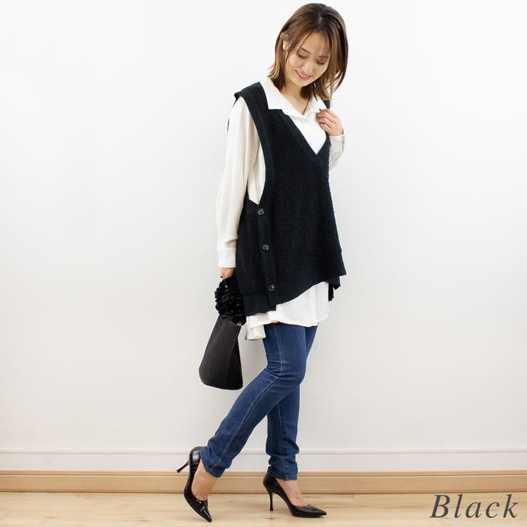 ブークレサイドボタンベスト | A.NATALY | 詳細画像9 