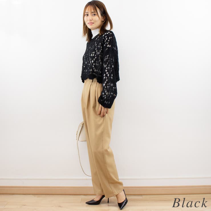 起毛糸透かし編みニット | A.NATALY | 詳細画像8 