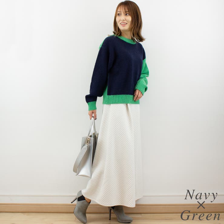 アルパカタッチ配色ニットプルオーバー | A.NATALY | 詳細画像8 