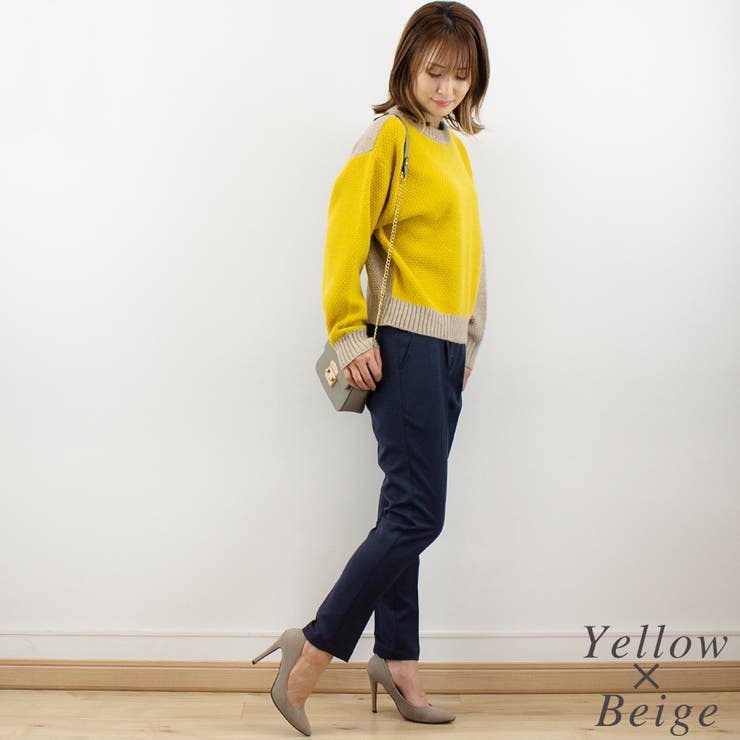 アルパカタッチ配色ニットプルオーバー | A.NATALY | 詳細画像2 