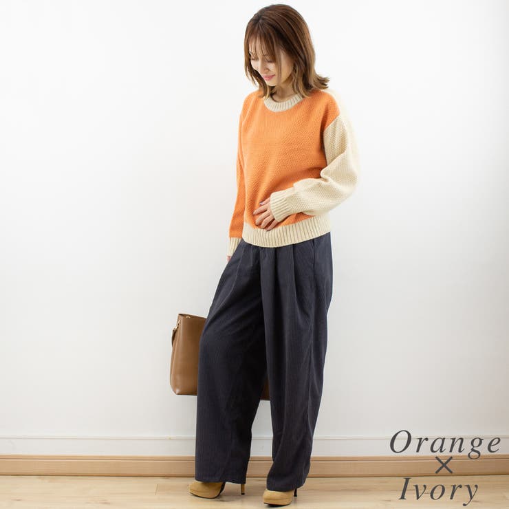 アルパカタッチ配色ニットプルオーバー | A.NATALY | 詳細画像4 