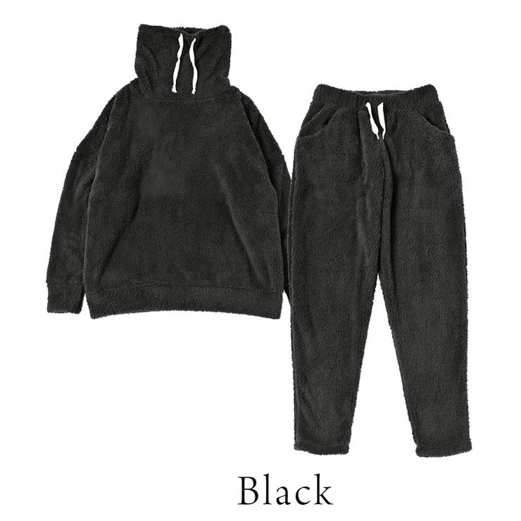 ブラック | シープボアハイネックセットアップ | A.NATALY