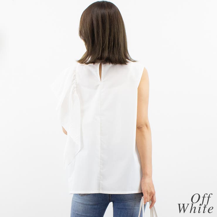 アシメフリルノースリーブブラウス | A.NATALY | 詳細画像3 