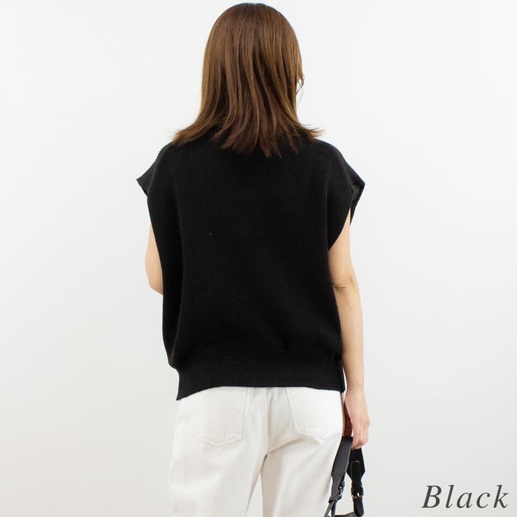 ジップフライオフタートルニットベスト | A.NATALY | 詳細画像7 