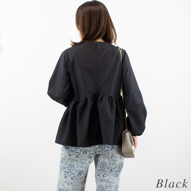 アーケードフクレジャガードペプラムブラウス | A.NATALY | 詳細画像1 