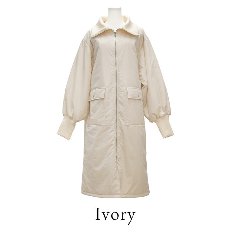 リブスタンドカラーロングダウン | A.NATALY | 詳細画像9 