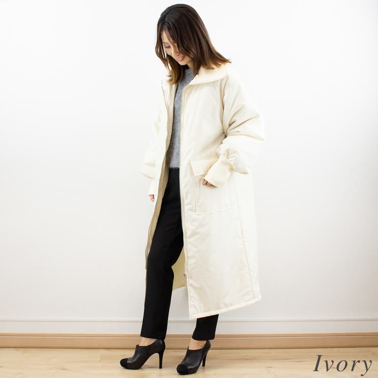 リブスタンドカラーロングダウン | A.NATALY | 詳細画像3 