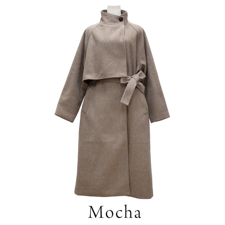 フェイクウールスタンドカラーケープコート | A.NATALY | 詳細画像7 