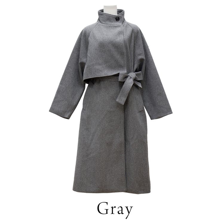 フェイクウールスタンドカラーケープコート | A.NATALY | 詳細画像8 