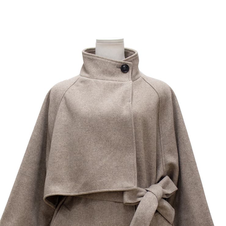 フェイクウールスタンドカラーケープコート | A.NATALY | 詳細画像12 