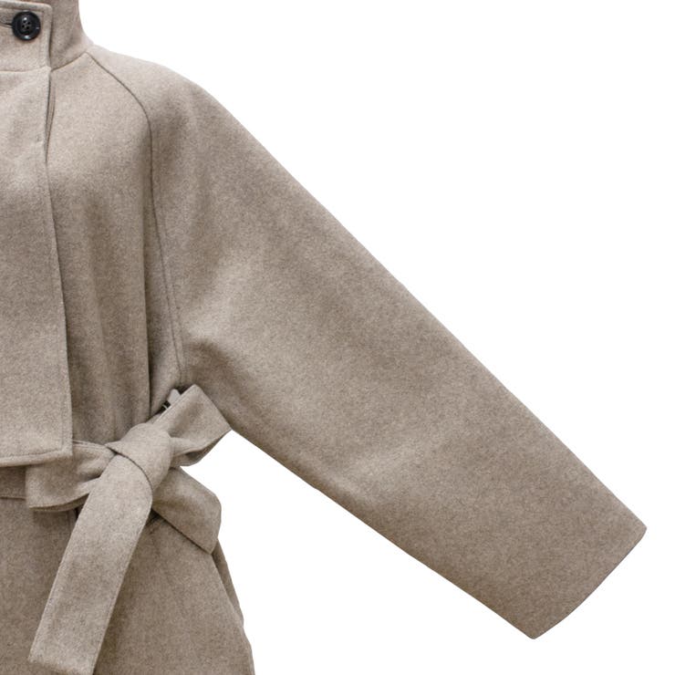 フェイクウールスタンドカラーケープコート | A.NATALY | 詳細画像15 