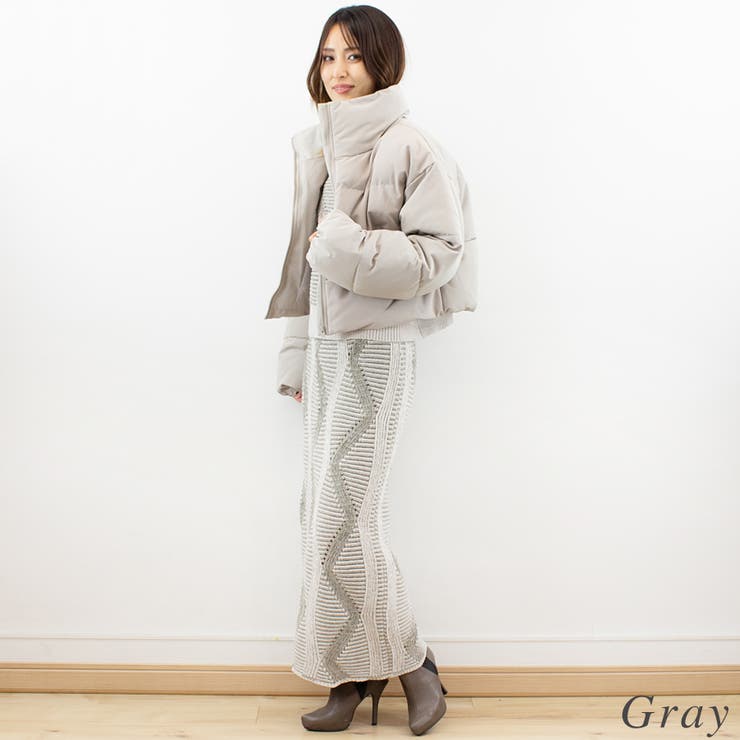 ファイバーダウンスタンドカラーショート丈ジャケット | A.NATALY | 詳細画像6 