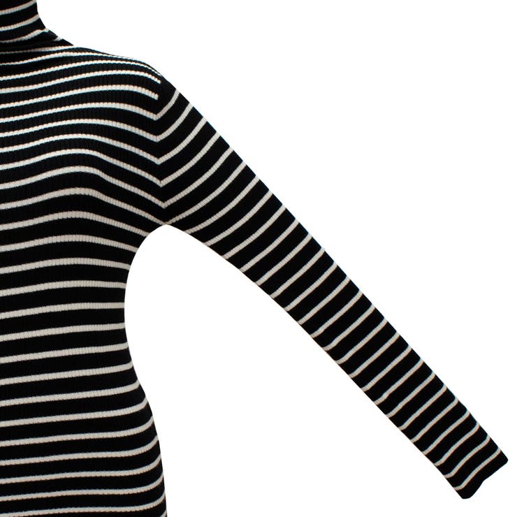 ボーダーリブ編み袖ボタンプルオーバー | A.NATALY | 詳細画像11 