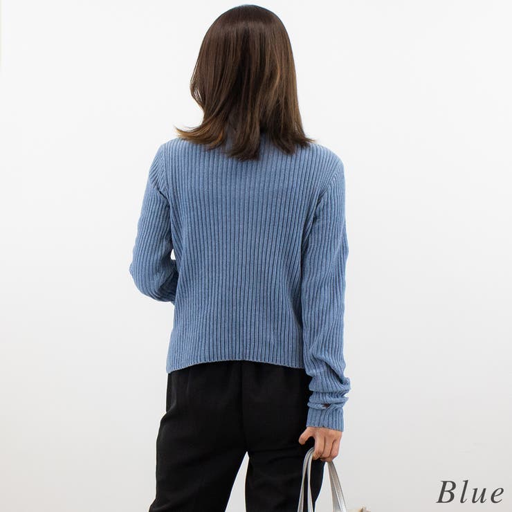 モール糸リブハイネックプルオーバー | A.NATALY | 詳細画像1 