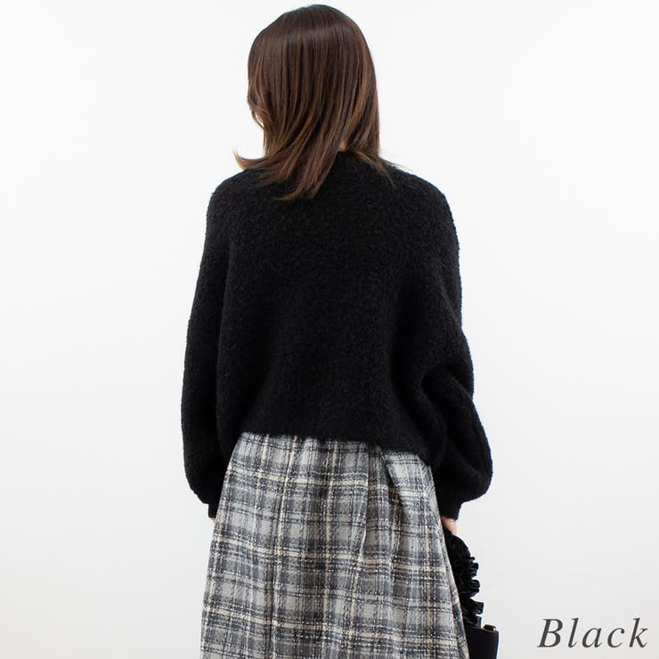 ウール混ブークレーショート丈ニット | A.NATALY | 詳細画像7 