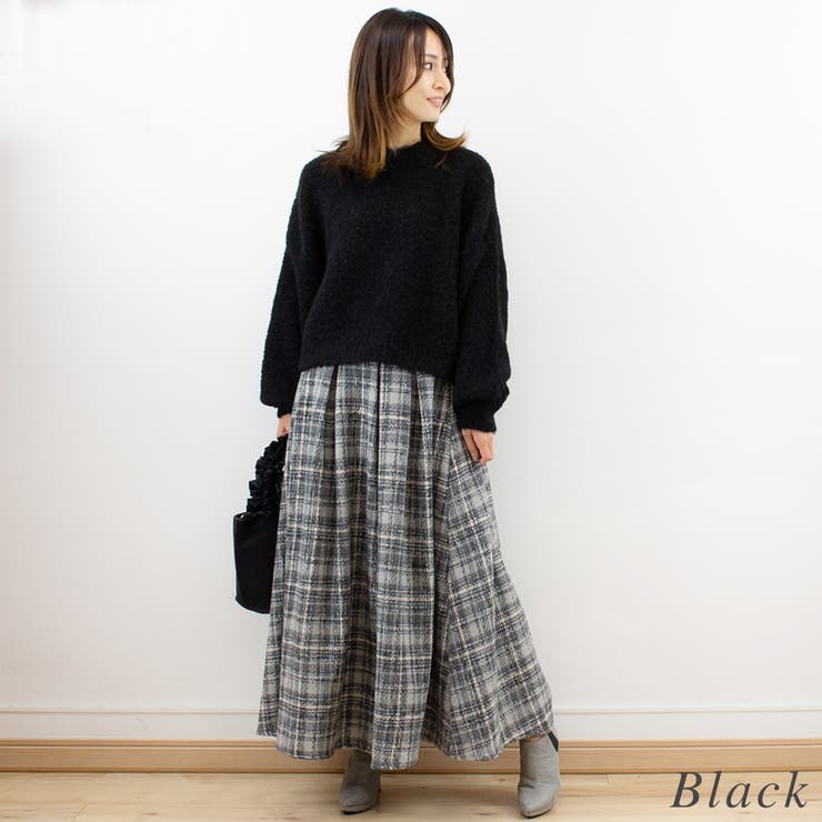 ウール混ブークレーショート丈ニット | A.NATALY | 詳細画像8 