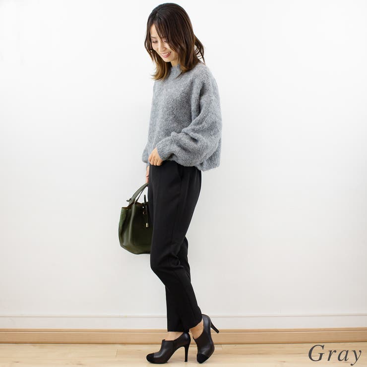 ウール混ブークレーショート丈ニット | A.NATALY | 詳細画像4 