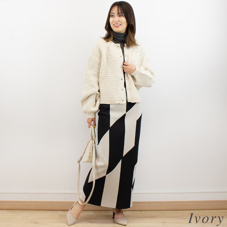 ポップコーン前後２WAYカーディガン | A.NATALY | 詳細画像4 