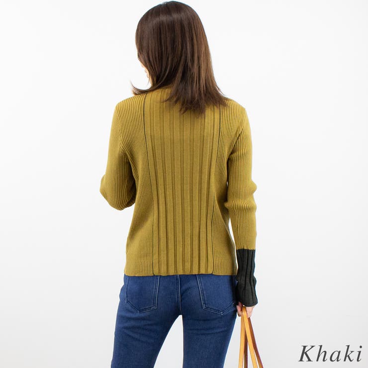 ライン配色リブニットプルオーバー | A.NATALY | 詳細画像3 