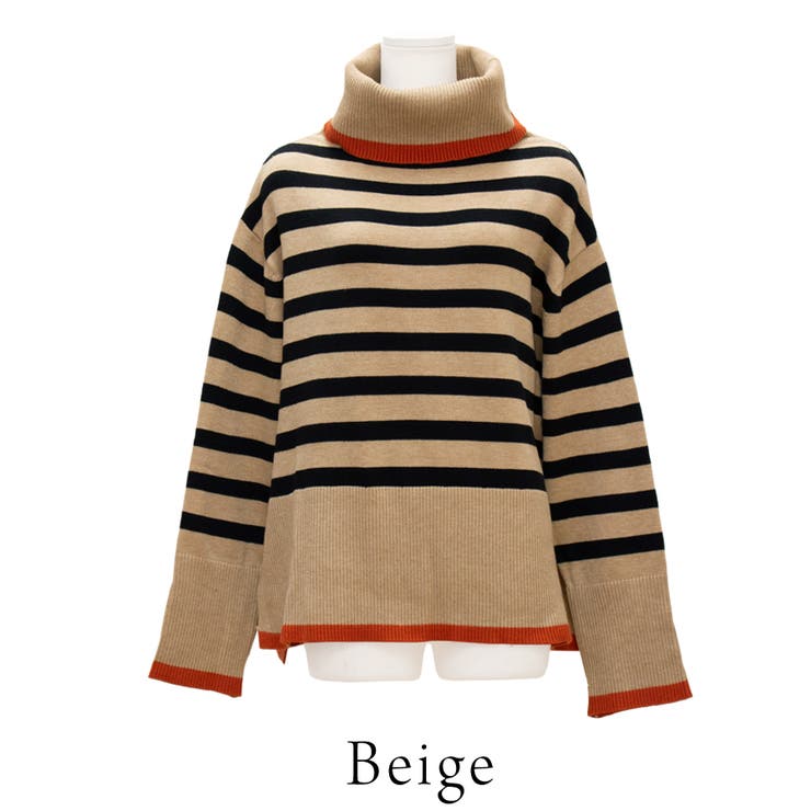 ボーダーオフタートルニット | A.NATALY | 詳細画像7 