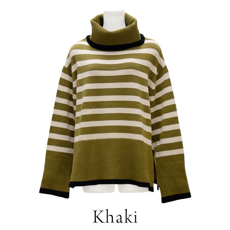 ボーダーオフタートルニット | A.NATALY | 詳細画像8 