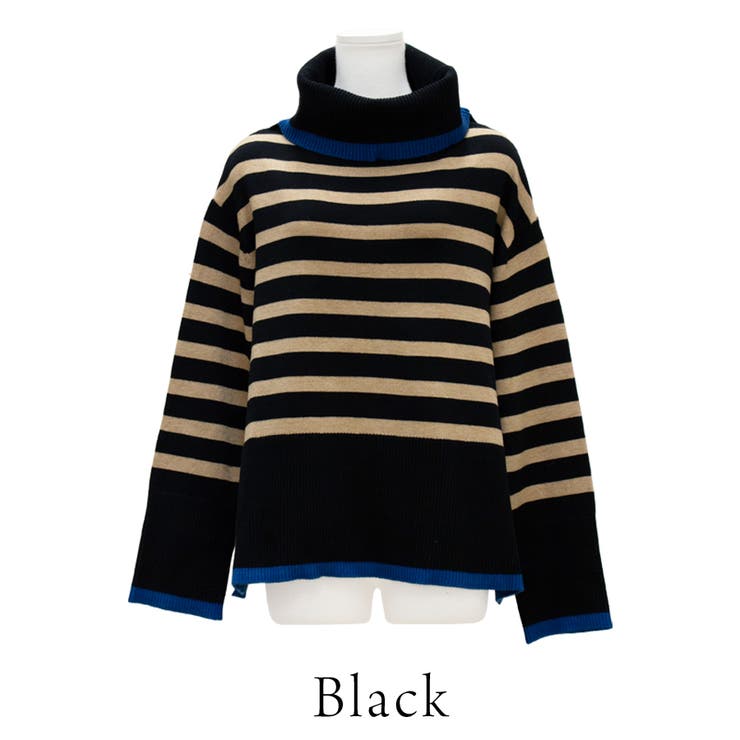 ボーダーオフタートルニット | A.NATALY | 詳細画像9 