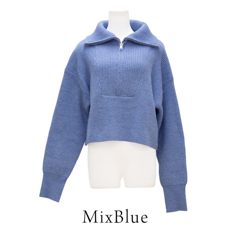 ハーフジップハイネックニット | A.NATALY | 詳細画像10 