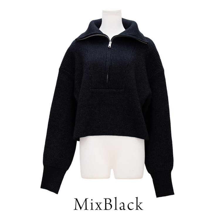 ハーフジップハイネックニット | A.NATALY | 詳細画像12 