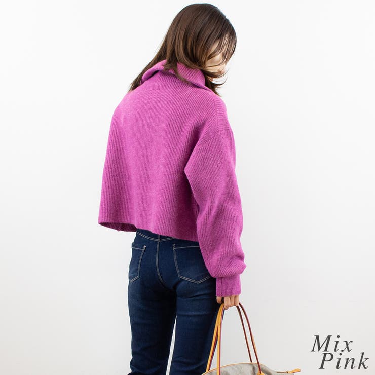 ハーフジップハイネックニット | A.NATALY | 詳細画像5 