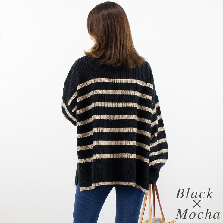 ハイネックボーダーニットプルオーバー | A.NATALY | 詳細画像1 