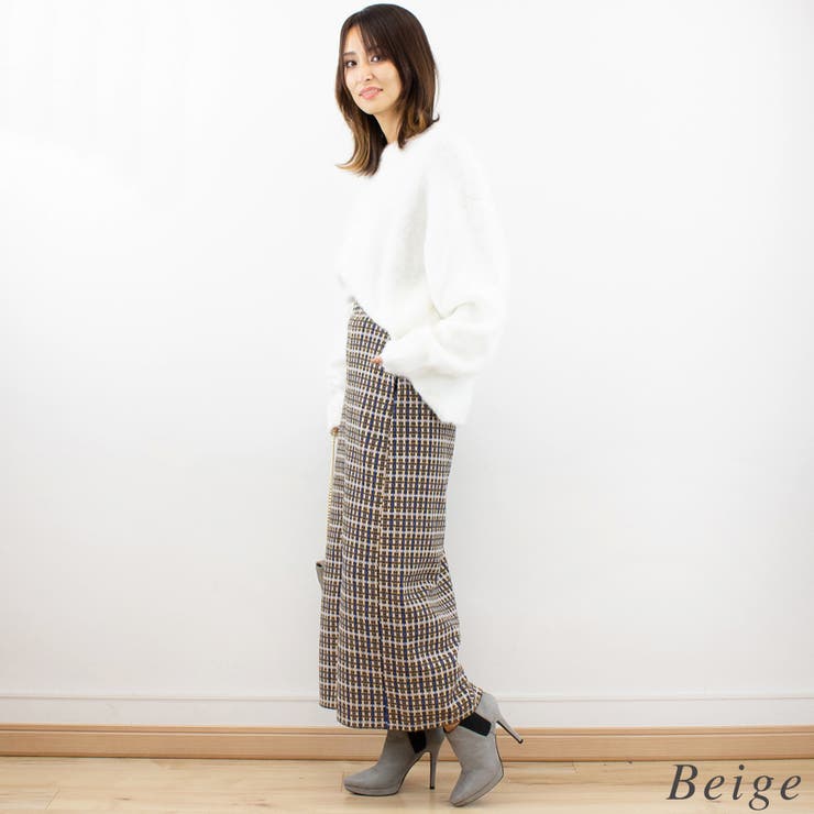 ツイードチェックタイトスカート | A.NATALY | 詳細画像1 