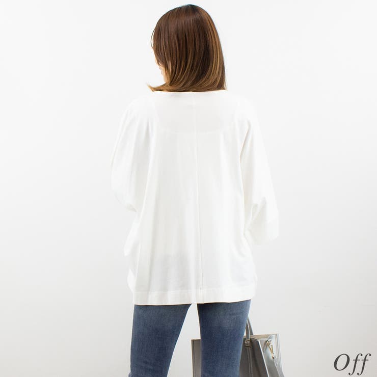 ボートネック７分袖ドルマンＴシャツ | A.NATALY | 詳細画像3 