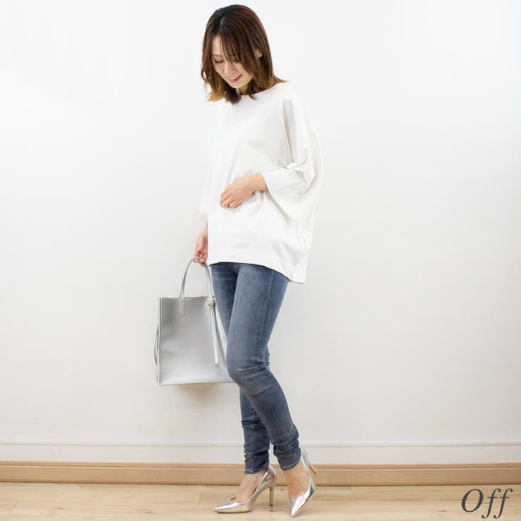 ボートネック７分袖ドルマンＴシャツ | A.NATALY | 詳細画像4 