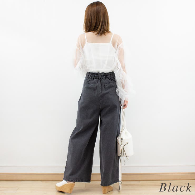 加工デニムポケット切替タックパンツ | A.NATALY | 詳細画像6 