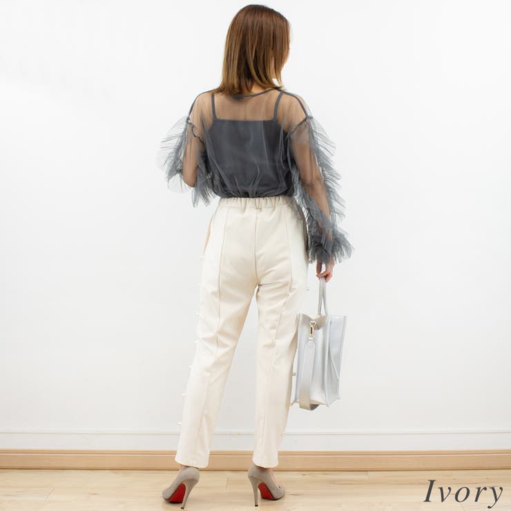 ポンチサイドパールテーパードパンツ | A.NATALY | 詳細画像4 