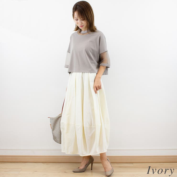 ナイロンランタンスカート[品番：ACTW0004244]｜A.NATALY（アナタリー