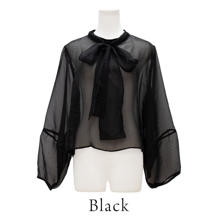 オーガンジーボウタイブラウス | A.NATALY | 詳細画像9 