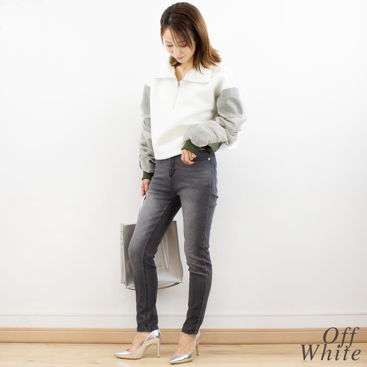 ハーフジップダンボールニットプルオーバー | A.NATALY | 詳細画像2 