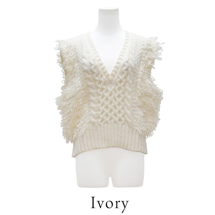 フリンジバルキーニットベスト | A.NATALY | 詳細画像7 