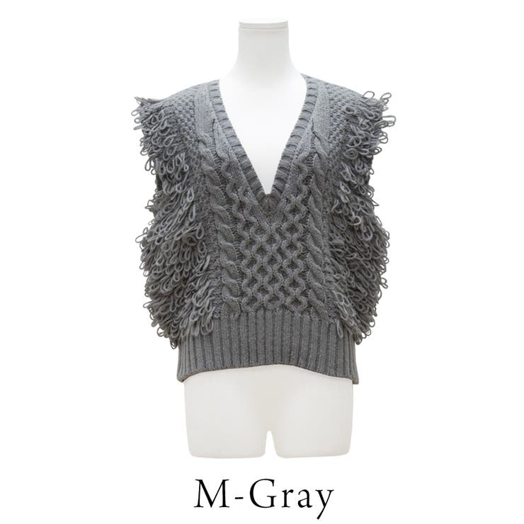 フリンジバルキーニットベスト | A.NATALY | 詳細画像8 