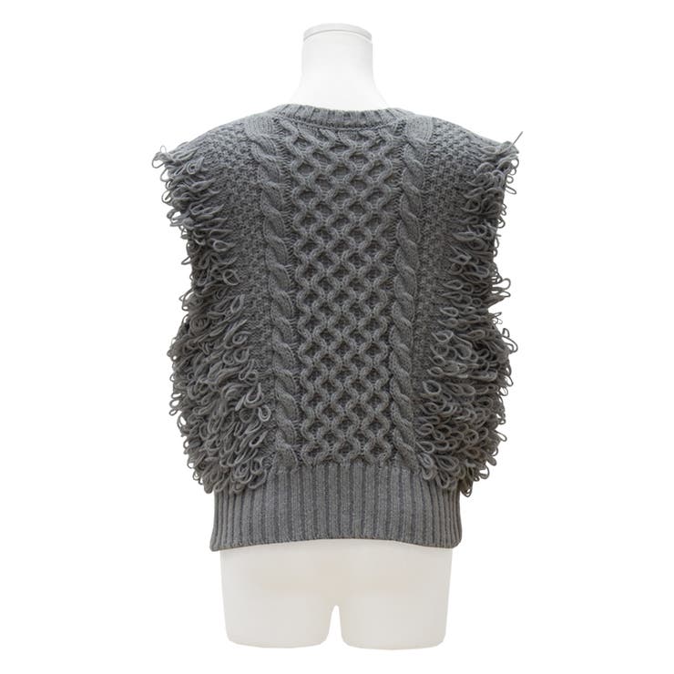 フリンジバルキーニットベスト | A.NATALY | 詳細画像11 