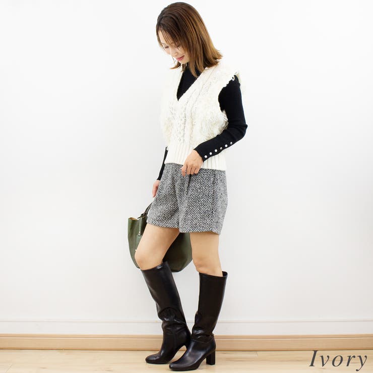 フリンジバルキーニットベスト | A.NATALY | 詳細画像2 