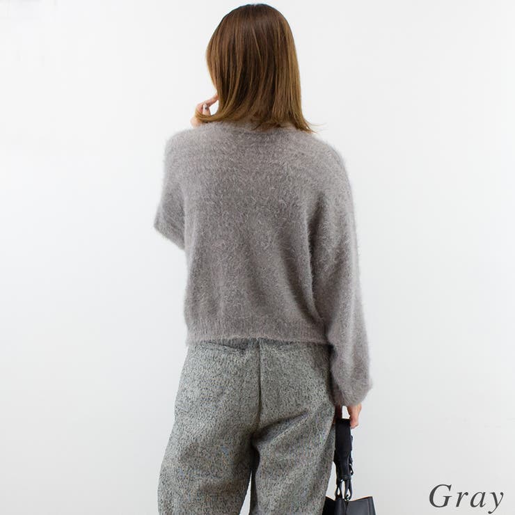 ミックスフェザークロップドハイネックプルオーバー | A.NATALY | 詳細画像3 