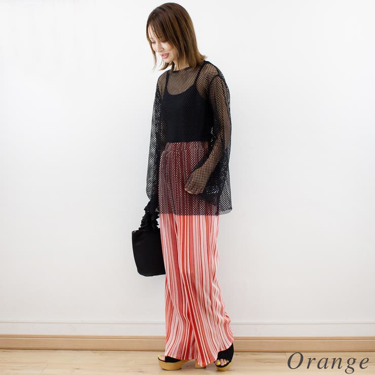 エスパンディーストライプカラーパンツ | A.NATALY | 詳細画像3 