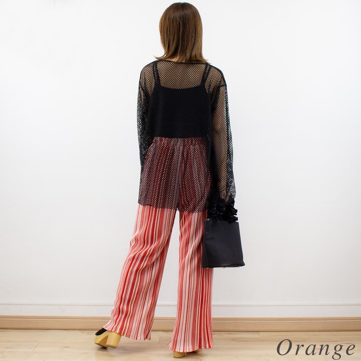 エスパンディーストライプカラーパンツ | A.NATALY | 詳細画像4 