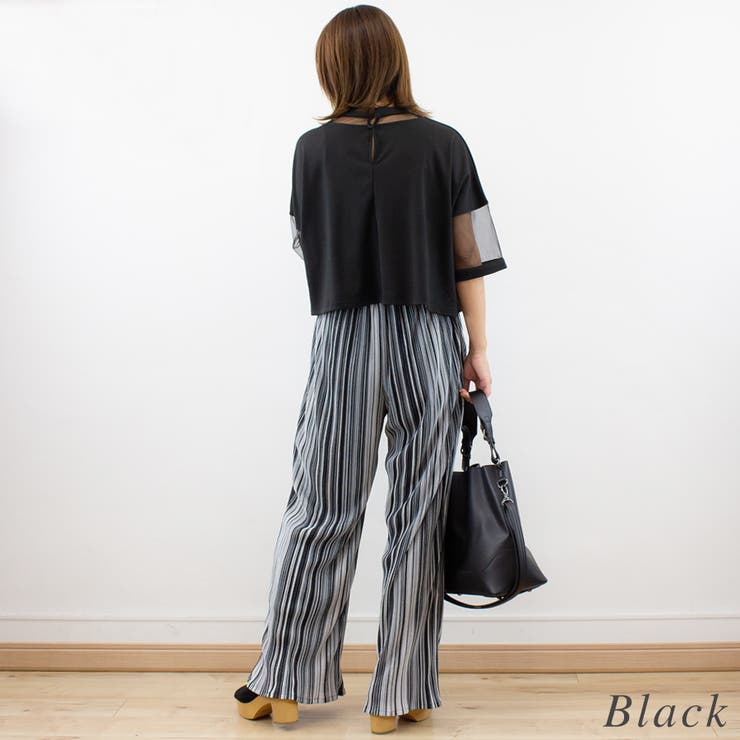 エスパンディーストライプカラーパンツ | A.NATALY | 詳細画像6 