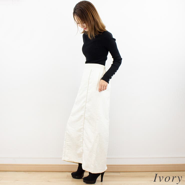 キルトパイピングストレートスカート | A.NATALY | 詳細画像1 